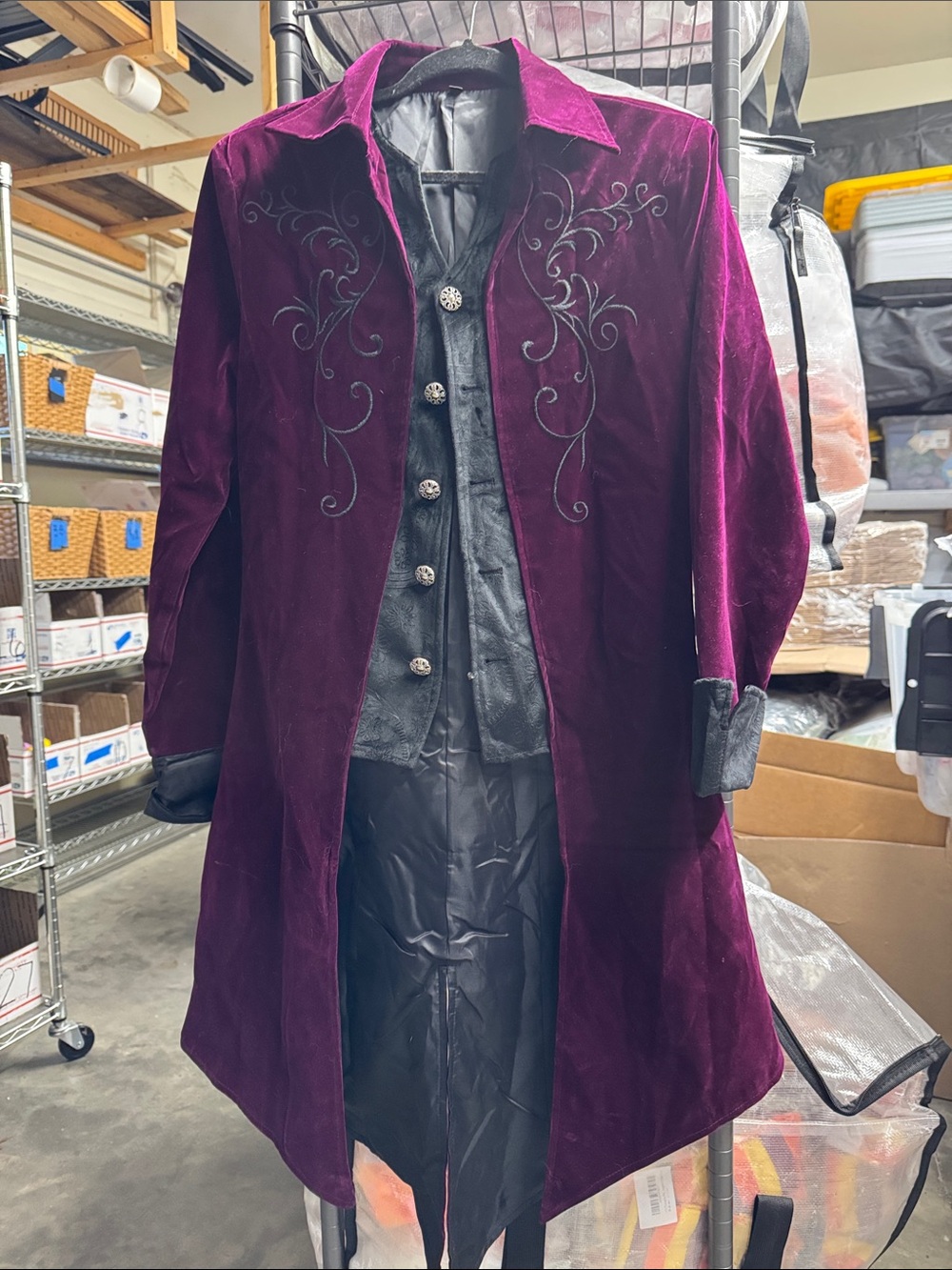 Crubelon Mens Steampunk Tailcoat Jacket Gothic Victorian Costume